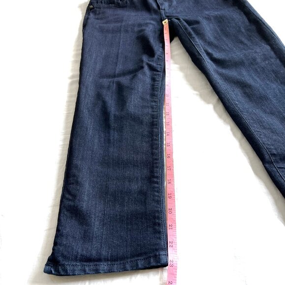 NWOT Eddie Bauer Curvy Crop Mid-rise Jeans, Dark Wash, Size 2 - Picture 6 of 11